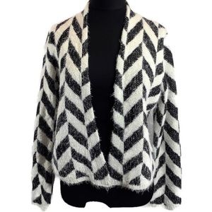 NWT Black & White Chevron August Silk Sweater